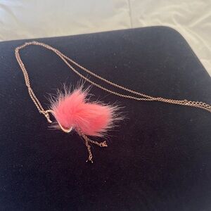 Kate Spade Pink Fur Pendant Necklace